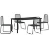 Sodo valgomojo komplektas 5 pcs Juoda