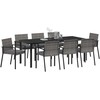 Sodo valgomojo komplektas 9 pcs Pilka