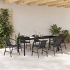 Sodo valgomojo komplektas 7 pcs Juoda