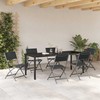 Sodo valgomojo komplektas 7 pcs Juoda