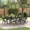 Sodo valgomojo komplektas 9 pcs Juoda