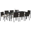 Sodo valgomojo komplektas 9 pcs Juoda