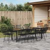 Sodo valgomojo komplektas 9 pcs Juoda