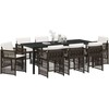 Sodo valgomojo komplektas 9 pcs Ruda