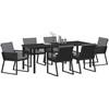 Sodo valgomojo komplektas 7 pcs Juoda