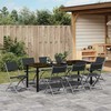 Sodo valgomojo komplektas 9 pcs Juoda