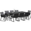 Sodo valgomojo komplektas 9 pcs Juoda