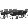 Sodo valgomojo komplektas 9 pcs Juoda