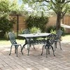 Lauko baldų komplektas Sodo valgomojo komplektas 5 pcs Žalia Aliuminis