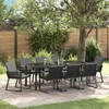 Sodo valgomojo komplektas 9 pcs Juoda