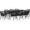 Sodo valgomojo komplektas 9 pcs Juoda