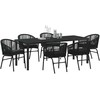 Sodo valgomojo komplektas 7 pcs Juoda
