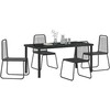Sodo valgomojo komplektas 5 pcs Juoda