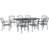 Lauko baldų komplektas Sodo valgomojo komplektas 9 pcs Antracito 212 x 90 x 76 cm