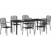Sodo valgomojo komplektas 7 pcs Juoda