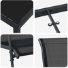 Lauko baldų komplektas Sodo valgomojo komplektas 9 pcs Juoda