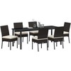 Sodo valgomojo komplektas 7 pcs Juoda