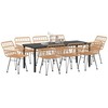 Sodo valgomojo komplektas 9 pcs Ruda