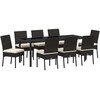 Sodo valgomojo komplektas 9 pcs Juoda