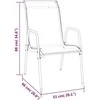 Lauko baldų komplektas Sodo valgomojo komplektas, 7 dalių, juodas, plienas/tekstilenas
