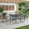 Lauko baldų komplektas Sodo valgomojo komplektas 9 pcs Antracito 212 x 90 x 76 cm