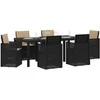 Lauko baldų komplektas Sodo valgomojo komplektas 7 pcs Antracito ir taupe PP