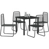 Sodo valgomojo komplektas 5 pcs Juoda