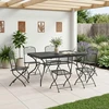 Lauko baldų komplektas Sodo valgomojo komplektas 7 pcs Antracito 212 x 90 x 76 cm