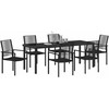 Sodo valgomojo komplektas 7 pcs Juoda