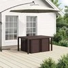 Lauko baldų komplektas Sodo valgomojo komplektas su pagalve 5 pcs Ruda ir taupe PP