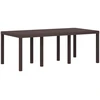 Lauko baldų komplektas Sodo valgomojo komplektas 9 vnt. Ruda ir taupe 200 cm PP