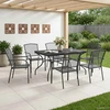 Lauko baldų komplektas Sodo valgomojo komplektas 7 pcs Antracito 212 x 90 x 76 cm
