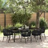 Sodo valgomojo komplektas 7 pcs Juoda