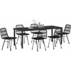 Sodo valgomojo komplektas 7 pcs Juoda
