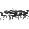 Sodo valgomojo komplektas 9 pcs Juoda