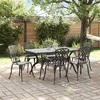 Lauko baldų komplektas Sodo valgomojo komplektas 7 pcs Juoda Aliuminis
