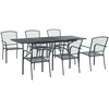 Lauko baldų komplektas Sodo valgomojo komplektas 7 pcs Antracito 212 x 90 x 76 cm