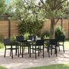 Sodo valgomojo komplektas 7 pcs Juoda