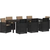 Lauko baldų komplektas Sodo valgomojo komplektas 9 pcs Antracito ir taupe PP