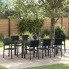 Sodo valgomojo komplektas 9 pcs Juoda