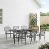 Lauko baldų komplektas Sodo valgomojo komplektas 7 pcs Antracito 212 x 90 x 76 cm