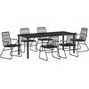 Sodo valgomojo komplektas 7 pcs Juoda