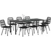 Sodo valgomojo komplektas 9 pcs Juoda
