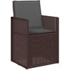 Lauko baldų komplektas Sodo valgomojo komplektas su pagalve 9 pcs Ruda ir antracito PP