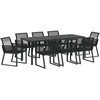 Sodo valgomojo komplektas 9 pcs Juoda