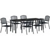 Sodo valgomojo komplektas 7 pcs Antracitas