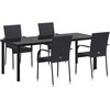 Sodo valgomojo komplektas 5 pcs Juoda