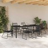 Sodo valgomojo komplektas 7 pcs Juoda