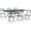 Lauko baldų komplektas Sodo valgomojo komplektas 7 pcs Antracito 212 x 90 x 76 cm