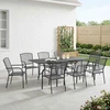 Lauko baldų komplektas Sodo valgomojo komplektas 9 pcs Antracito 212 x 90 x 76 cm